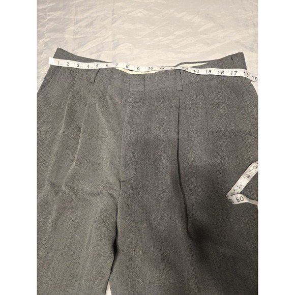Yves Saint Laurent Pleated Dress Pants Mens 38x32 (Actual) Gray YSL Luxe Slacks - Picture 4 of 8